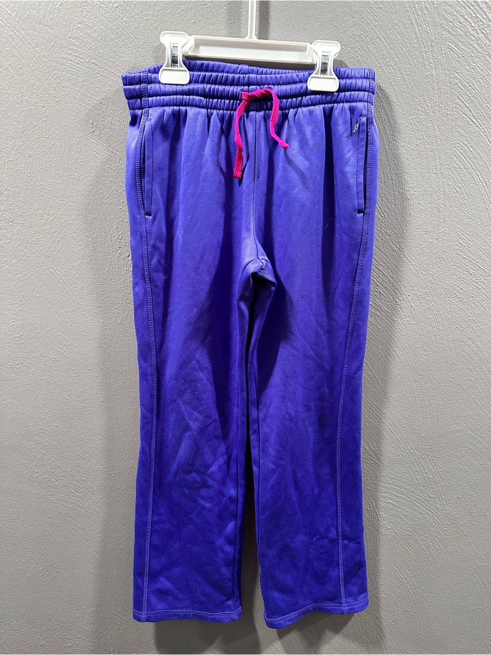 exertek Kids Purple Track Pants with Pink Drawstring